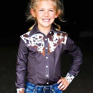 YOUTH* CATTLE DRIVE YOKE PERFORMANCE RODEO SHIRT